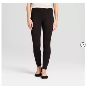 A New Day Black Front Seam Ponte Leggings‎ Ankle Pants Size 2